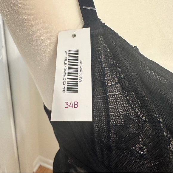 NWT Adore me Black Lace Bustier Camisole with Garter Straps - Picture 6 of 7